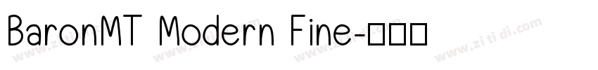 BaronMT Modern Fine字体转换
